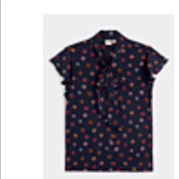 Simons Twik Ruffle-sleeve tie neck blouse - Picture 2 of 6